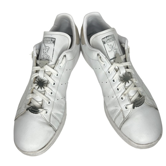 Adidas Stan Smith X Disney Peter Pan & Tinker Bell White Leather Shoes Size 12 - Picture 9 of 12